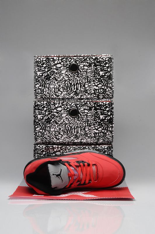 Air Jordan 5 Mens Shoes Red/Gray Online